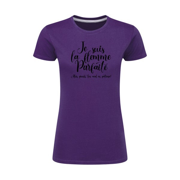 La flemme parfaite | Noir |T shirt original femme|SG