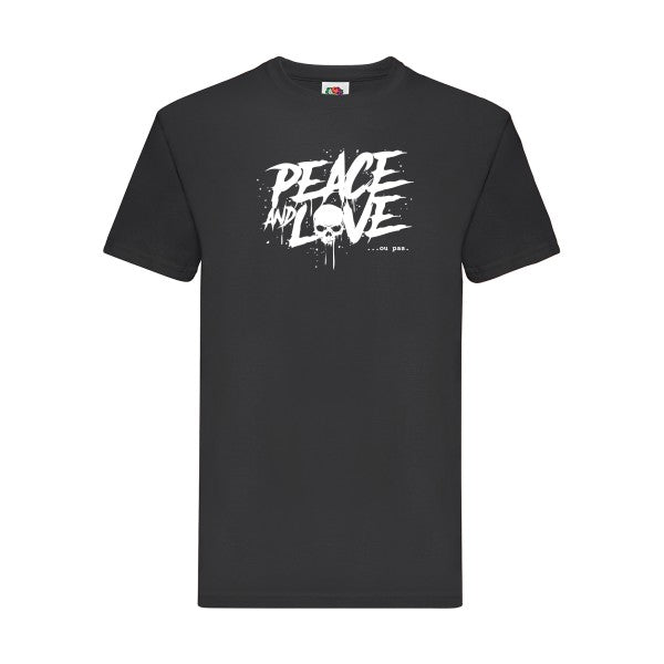 T-shirt|Peace or no peace |Blanc |Fruit of the loom 205  G