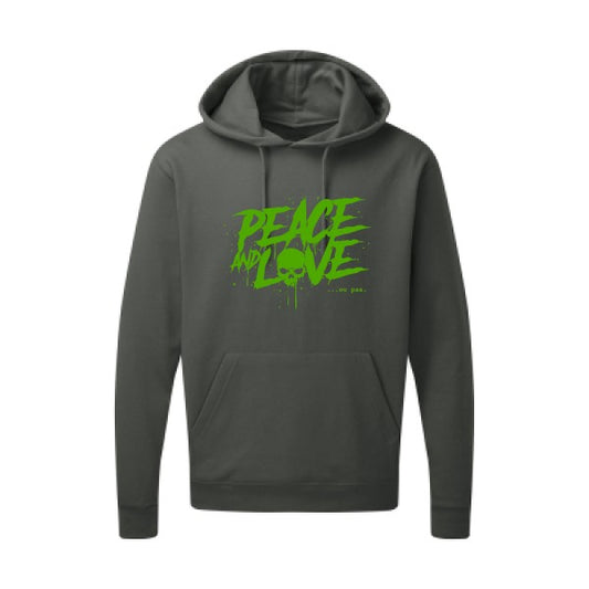 Peace or no peace |Sweat  capuche humoristique Vert pomme 