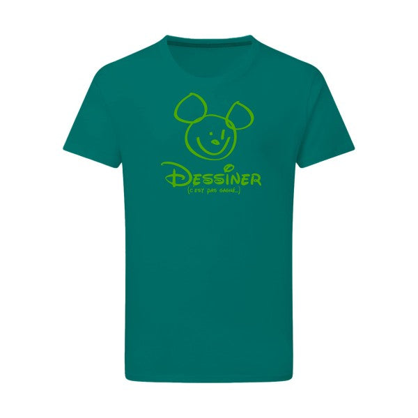 Dessiner. C'est pas gagné. vert pomme -Flex vert pomme sur T-shirt SG  Emerald Green  2XL