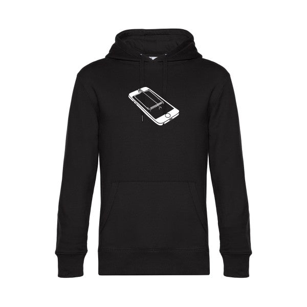 Piege sweat shirt original Black flex Blanc impression Face