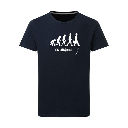 En marche Blanc -Flex Blanc sur T-shirt SG  Navy  5XL