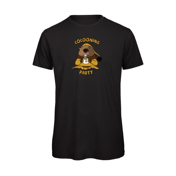 T-shirt humour original Cocooning T Shirt couleur Black