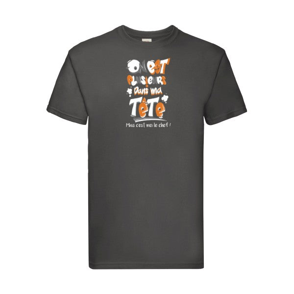 C'est moi le chef ! Fruit of the loom 205 g/m² T-shirt/ light graphite