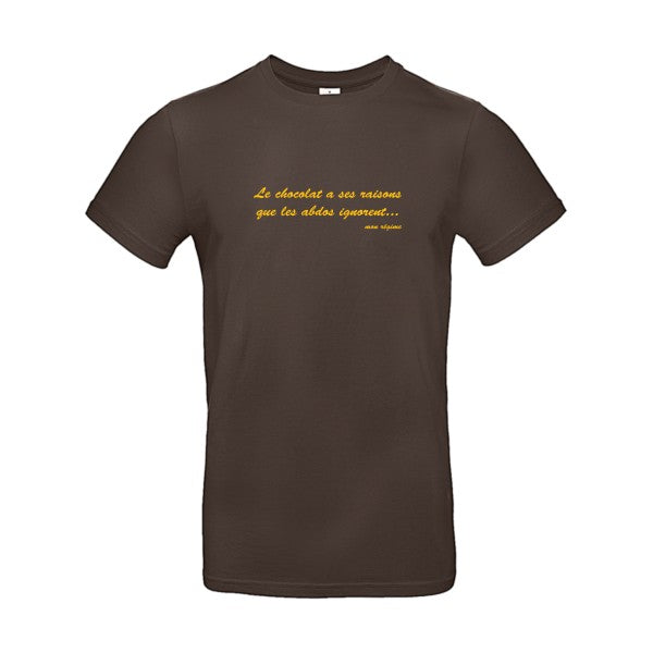 Le chocolat a ses raisonsFlex jaune or - E190 T-shirt|Brown||2XL