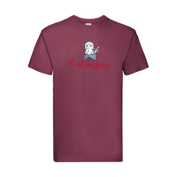 C'est pas faux Fruit of the loom 205 g/m² T-shirt/ bordeaux