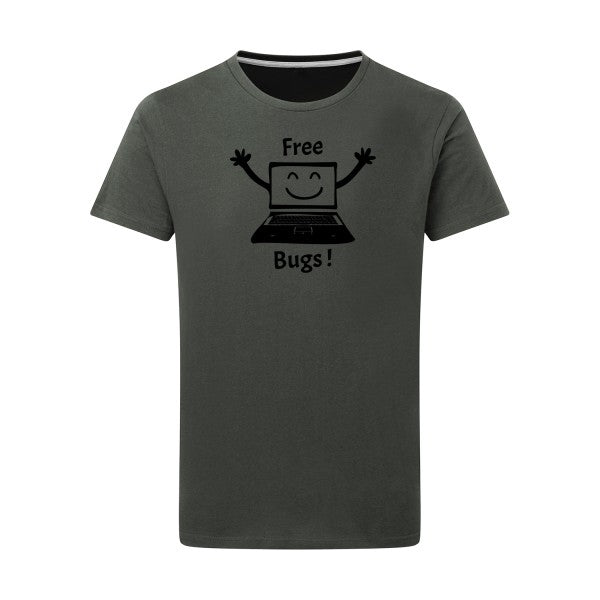 FREE BUGS ! - Flex noir Tshirt original Charcoal  5XL