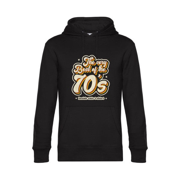 70s- Sweat à capuche original Black - RueDuTeeshirt