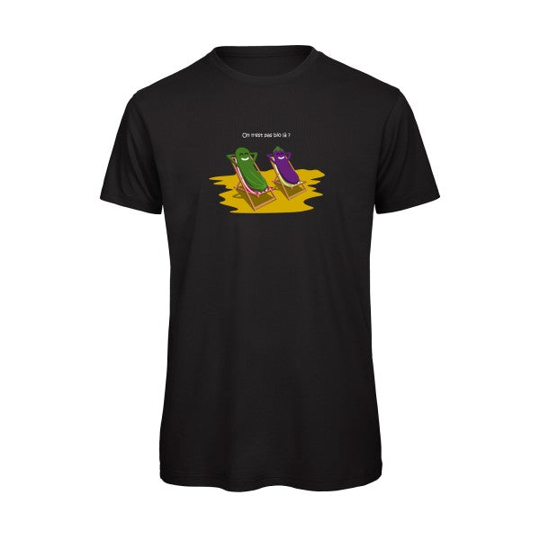 T-shirt humour original On N Est Pas Bio La T Shirt couleur Black