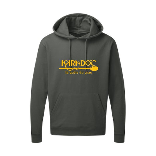 Karadoc jaune Or |Sweat capuche imprimé homme