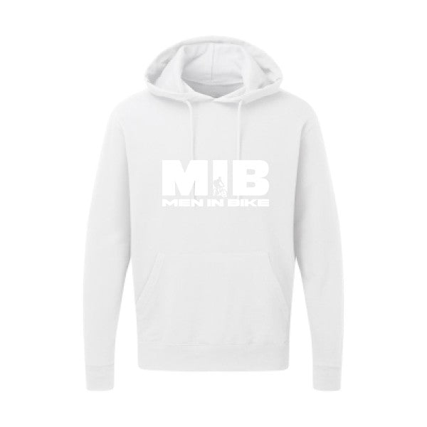 MEN IN BIKE Blanc SG - Hooded Sweatshirt Sweat capuche