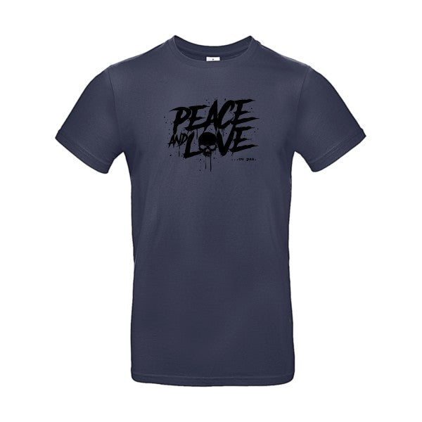 Peace or no peace flex noir B&C - E190 T-shirt|Navy Blue||2XL