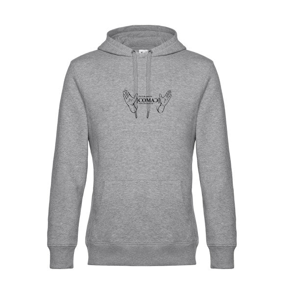 comac sweat shirt original Heather Grey flex Noir impression Face