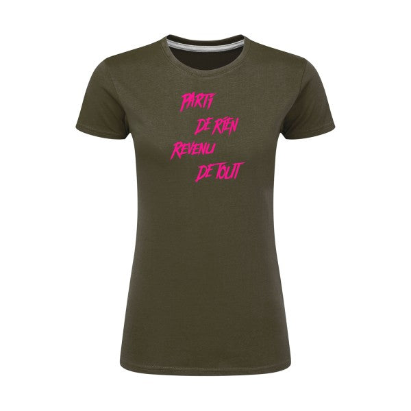 Parti de rien Rose Fluo |T shirt original femme|SG