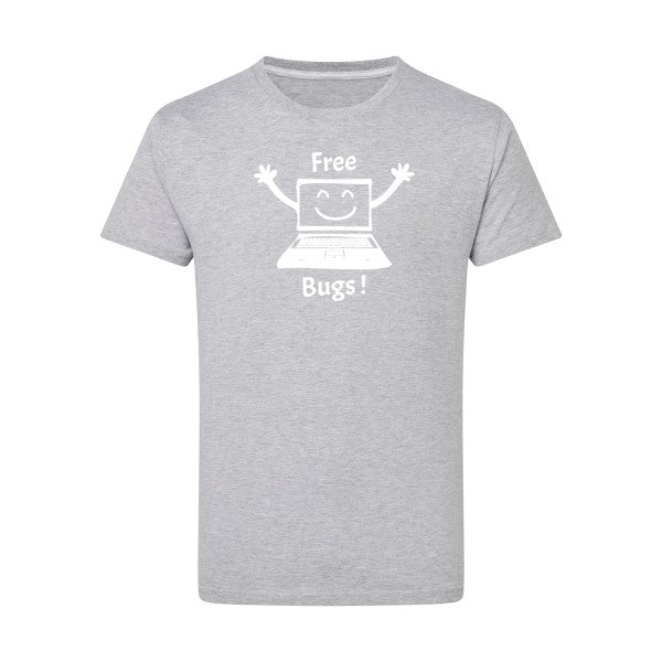 FREE BUGS ! - Flex Blanc Tshirt original Light Oxford  5XL