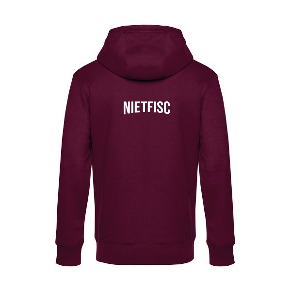 NIETFISC sweat shirt original Burgundy flex Blanc impression Dos