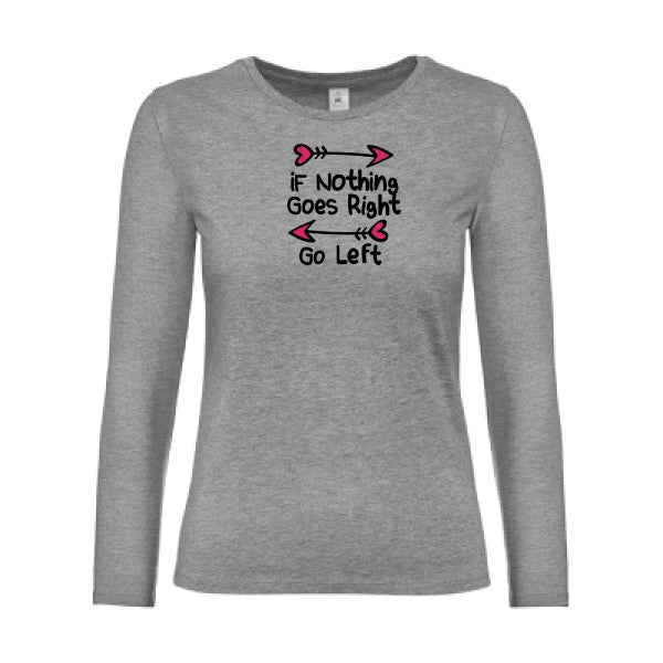 t-shirt lsl femme Go-right--B&C-E190-LSL-women--T-shirt-femme-manches-longues Sport Grey flex 