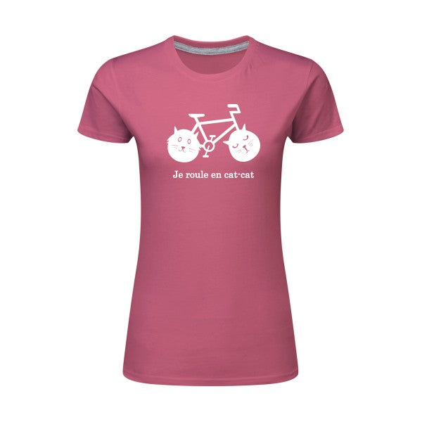 cat-cat bike | Blanc |T shirt original femme|SG