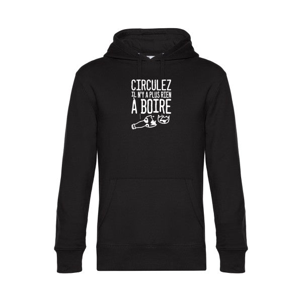Circulez-il-n-y-a-plus-rien-a-boire sweat shirt original Black flex Blanc impression Face