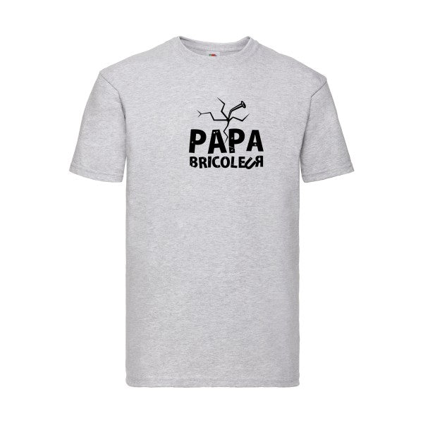 T-shirt|Papa bricoleur |flex Noir| Fruit of the loom 205 g 