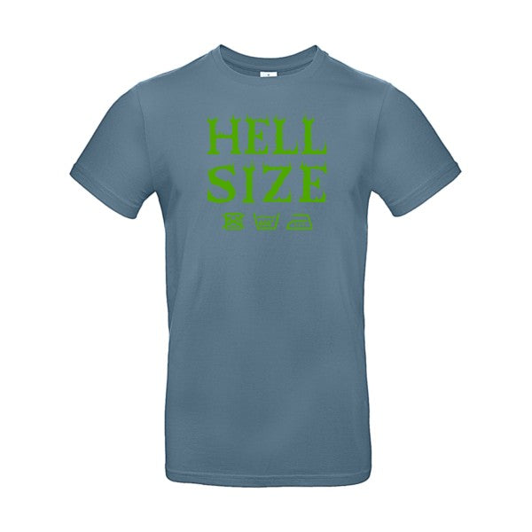 HELL SIZE ! flex Vert pomme B&C - E190 T-shirt|Stone Blue||2XL