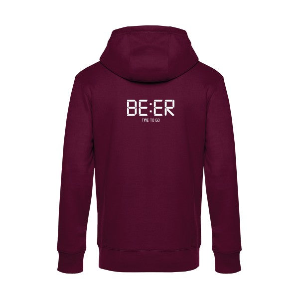 TIME-TO-GO sweat shirt original Burgundy flex Blanc impression Dos
