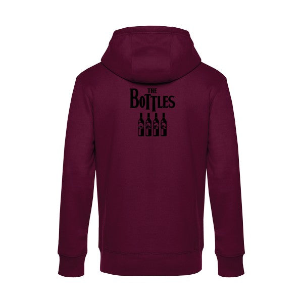 The-Bottles sweat shirt original Burgundy flex Noir impression Dos