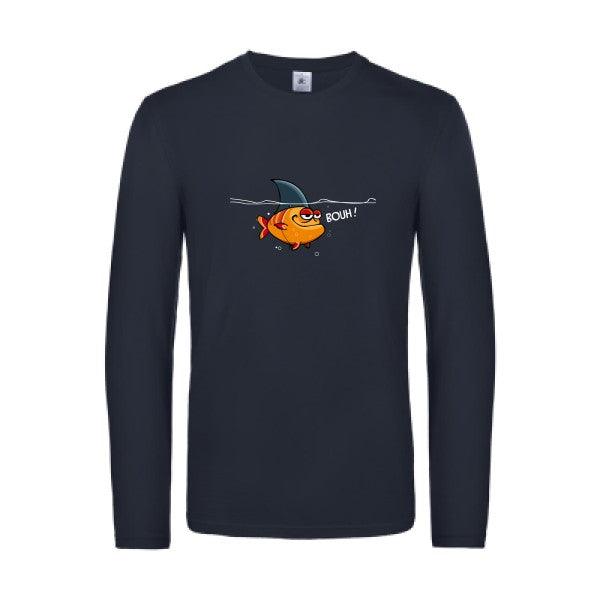 bouh!-t-shirt-manches-longues-original-humour -Navy