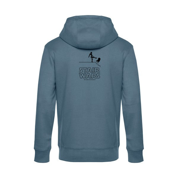 STAIR-WARS sweat shirt original nordic blue flex Noir impression Dos