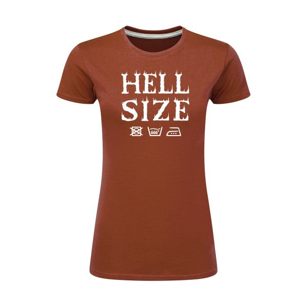 HELL SIZE ! Blanc |T shirt original femme|SG