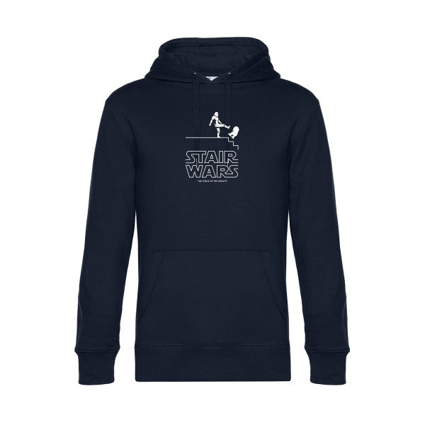 STAIR-WARS sweat shirt original Navy Blue flex Blanc impression Face