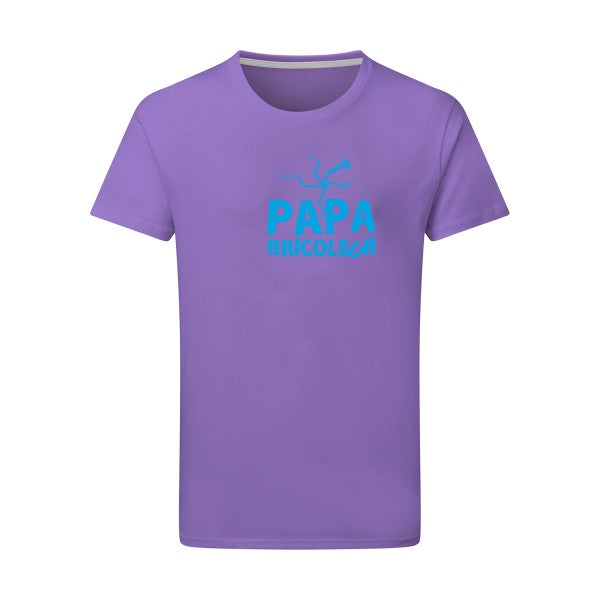 Papa bricoleur - Flex bleu clair Tshirt original Aster Purple  2XL