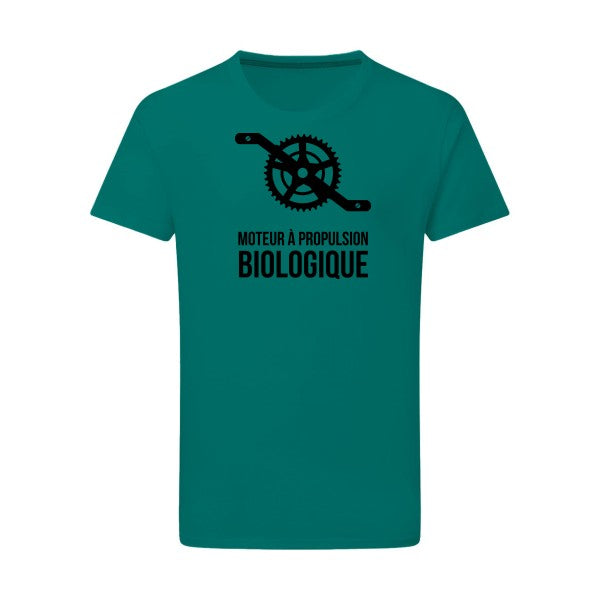 Cyclisme & écologie noir -Flex noir sur T-shirt SG  Emerald Green  2XL