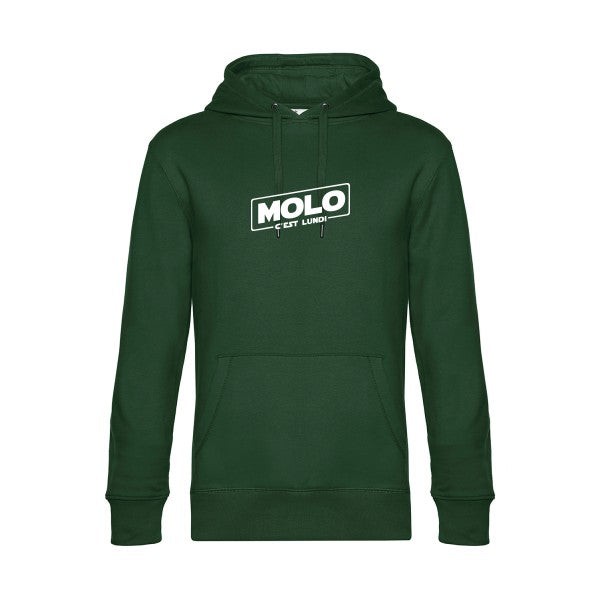 Molo-c-est-lundi sweat shirt original Bottle Green flex Blanc impression Face