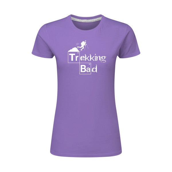 Trekking bad | Blanc |T shirt original femme|SG