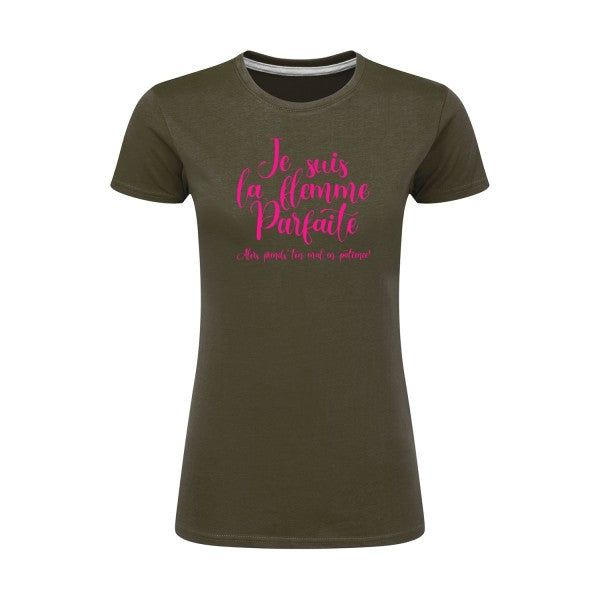 La flemme parfaite | Rose Fluo |T shirt original femme|SG