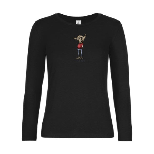 t-shirt lsl femme Tete-de-noeud…-B&C-E190-LSL-women--T-shirt-femme-manches-longues Black flex 