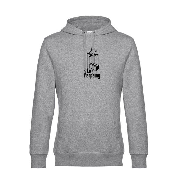 le-parpaing sweat shirt original Heather Grey flex Noir impression Face