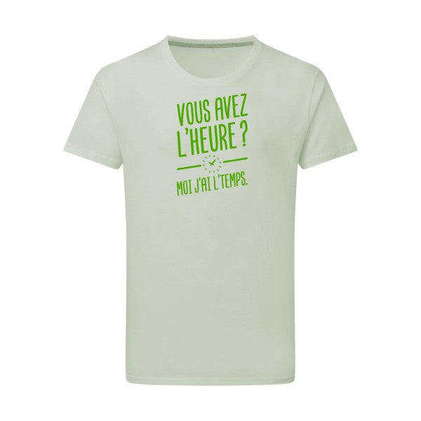 Vous avez l'heure? Moi j'ai l'temps. - Flex Vert pomme Tshirt original Pastel Macchiato  2XL