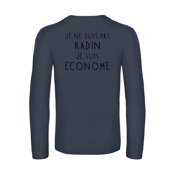 picsou - t shirt- manches- longues- original- humour- Navy impression Dos