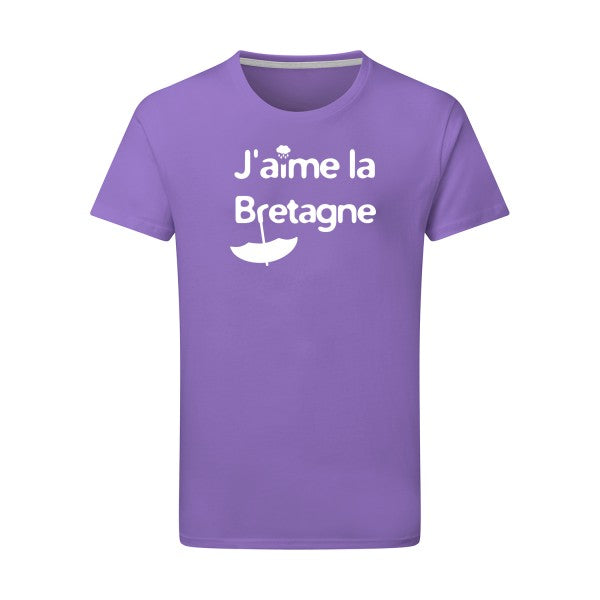 J'aime la Bretagne - Flex Blanc Tshirt original Aster Purple  2XL