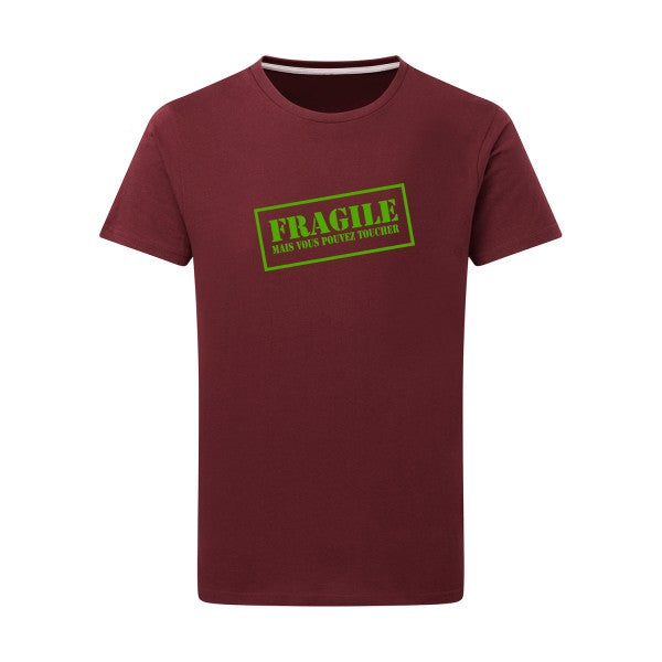 Fragile vert pomme -Flex vert pomme sur T-shirt SG  Burgundy  2XL