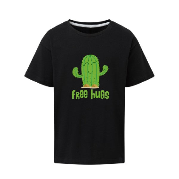 FreeHugs SG - Kids T-shirt enfant Dark Black Taille 152 (11-12/2XL)