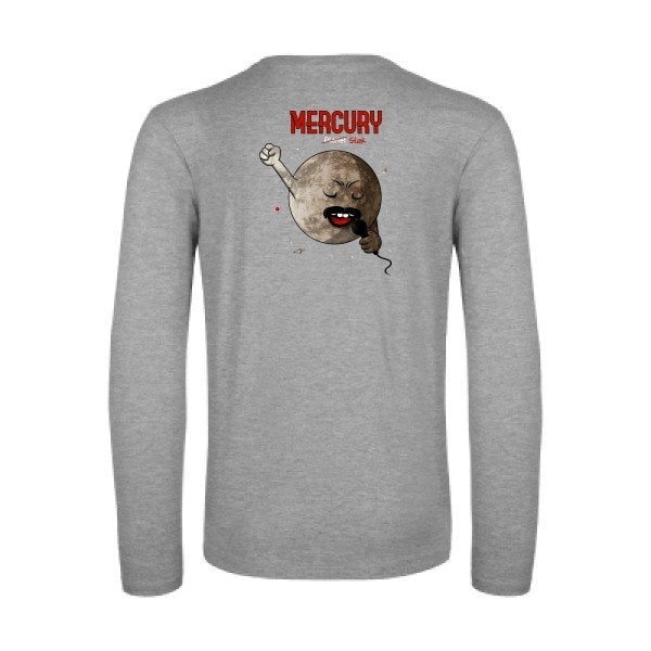 mercury-t-shirt-manches-longues-original-humour -Sport Grey