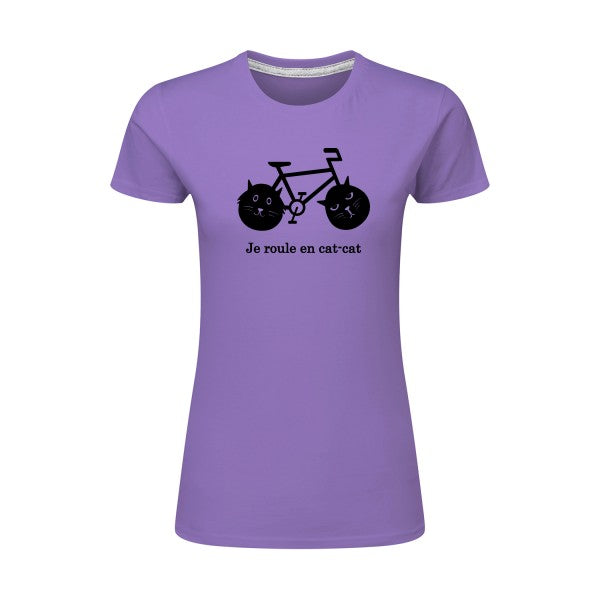 cat-cat bike | Noir |T shirt original femme|SG