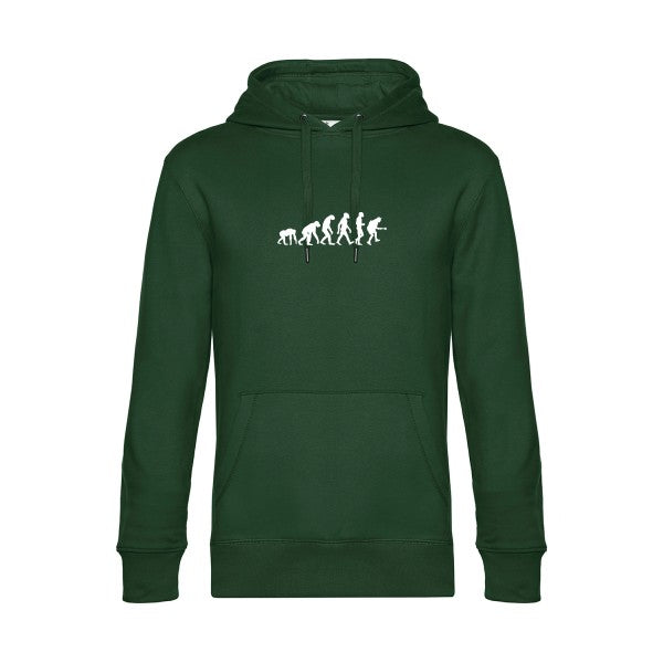 Rock-Evolution sweat shirt original Bottle Green flex Blanc impression Face