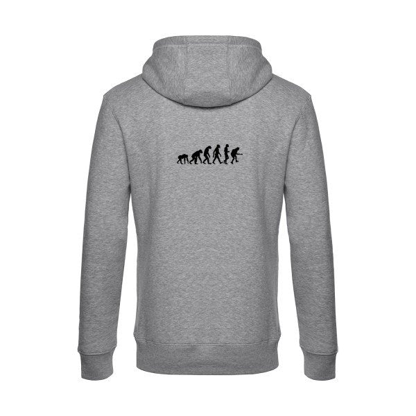 Rock-Evolution sweat shirt original Heather Grey flex Noir impression Dos