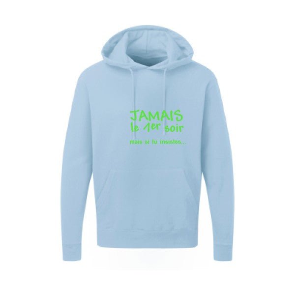 JAMAIS... Vert fluo SG - Hooded Sweatshirt Sweat capuche