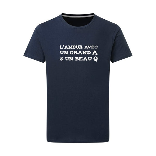 L'Amour avec un grand A et un beau Q ! - Flex Blanc Tshirt original Denim  XL