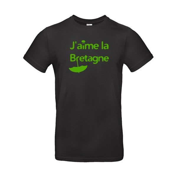 J'aime la Bretagne flex Vert pomme | t-shirt E190|Black|Taille|3XL